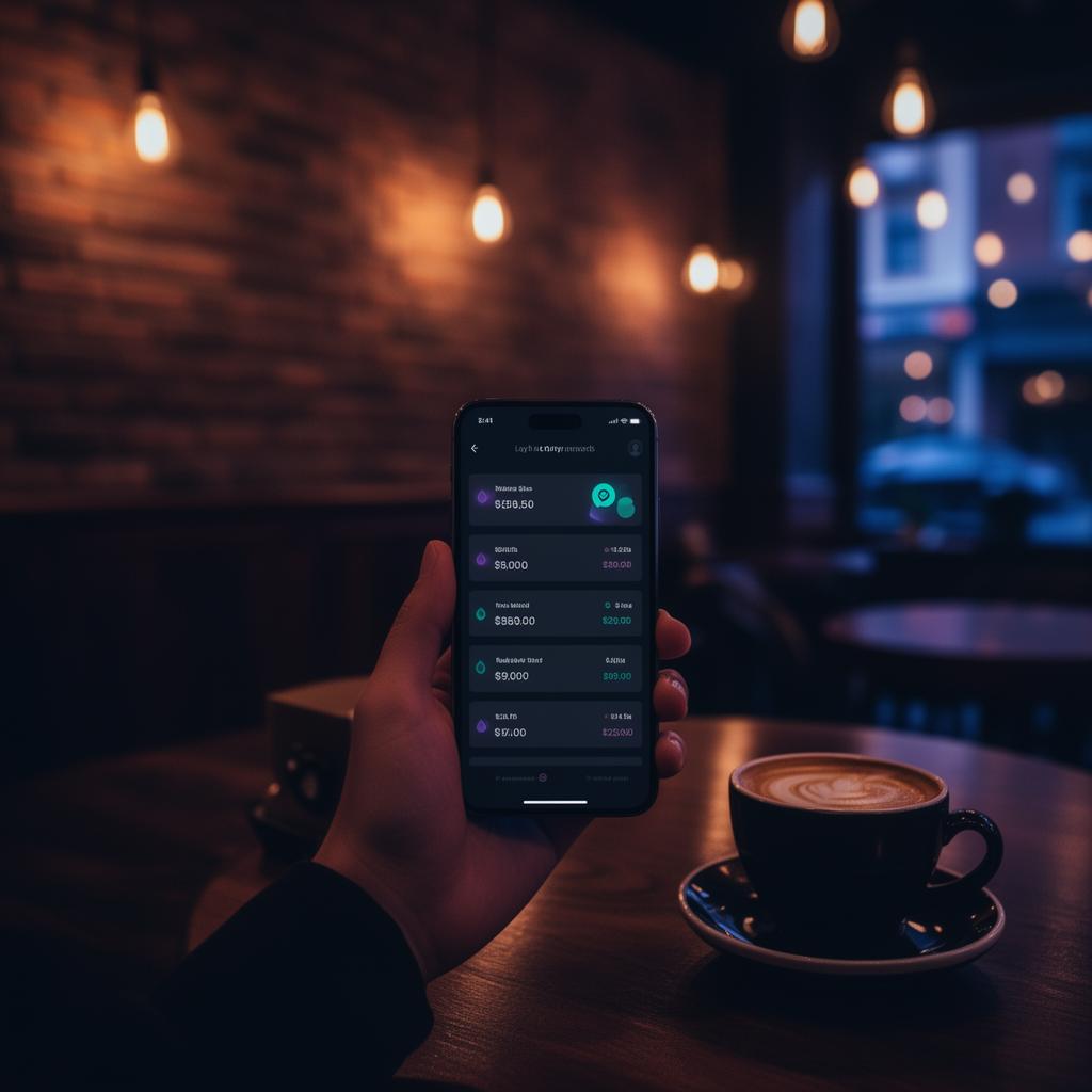 A small business loyalty experience on a mobile phone